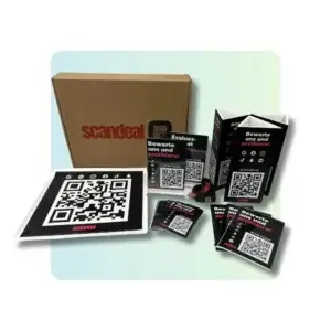 QR-Code / NFC-Set für mehr Google Bewertungen und Sozial Media Follower, SCANDEAL-Set