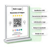 Personalisierter NFC / QR-Code Google Bewertungs- & Social Media Aufsteller (10cm x 15cm) – Bild 2