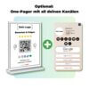 Personalisierter NFC / QR-Code Google Bewertungs- & Social Media Aufsteller (10cm x 15cm) – Bild 4